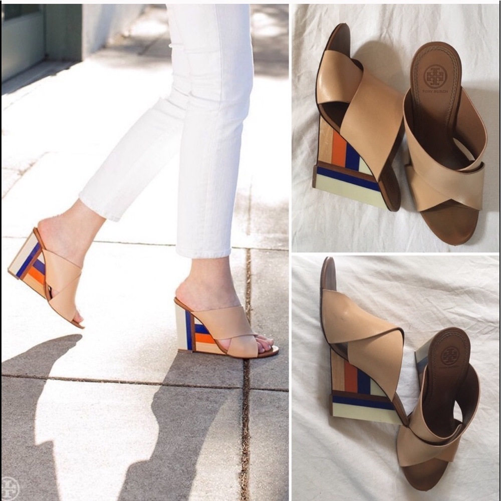 Tory Burch Criss Cross Mule Color Cube Wedge - image 2